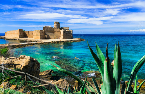 Fotografie Medieval castle in the sea