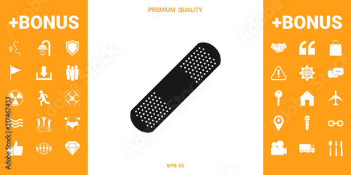Medical  plaster, adhesive bandage icon