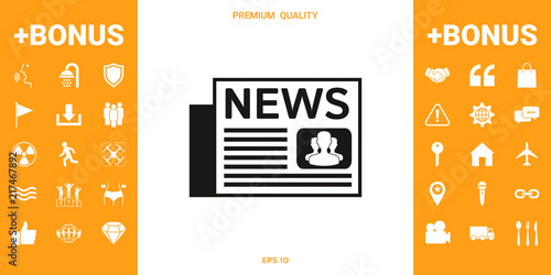 Newspapers icon symbol