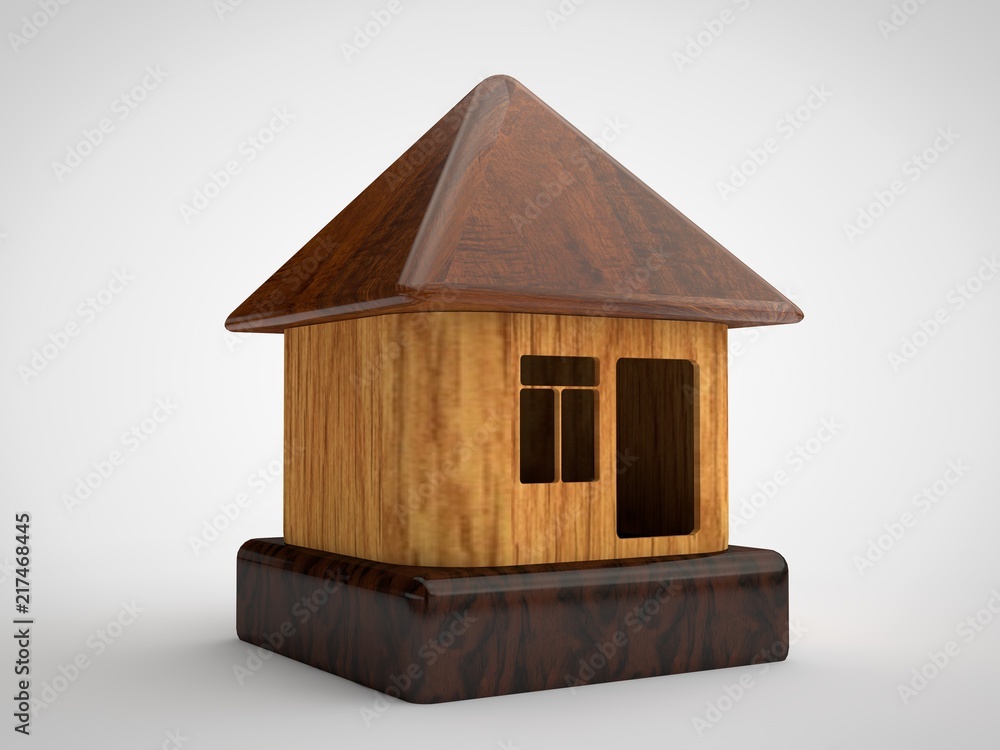 the image cubic, a primitive house made of wooden cubes, toy, idea, real estate, environmentally friendly houses, environmental protection. Isolated on a white background. 3D rendering. the image cubic, a primitive house made of wooden cubes, toy, idea, real estate, environmentally friendly houses, environmental protection. Isolated on a white background. 3D rendering.