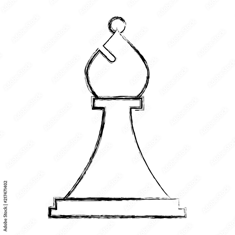 How to draw a Chess Piece Bishop Real Easy 