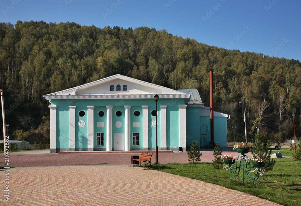 Obraz premium City park of culture and rest in Gorno-Altaysk. Altai Republic. Russia