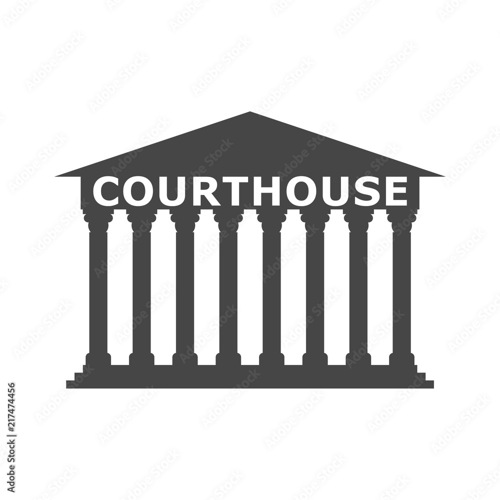 Courthouse building, Financial Building Icon Courthouse building, Financial Building Icon