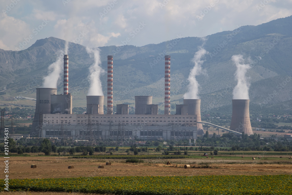 thermal power plant in the open air. Albania