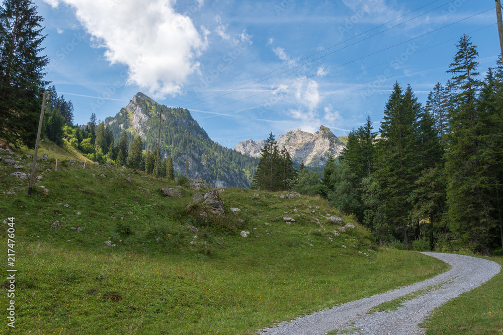 Wanderung in den Bergen - Idylle in den Alpen