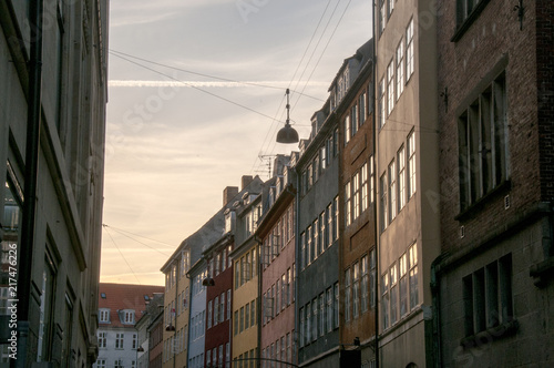 Canvas Print Colourful houses in Copnhagen