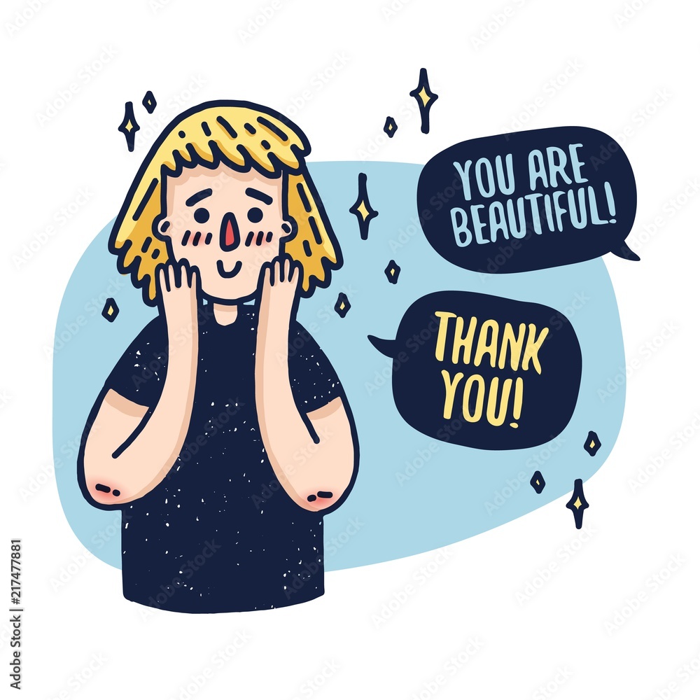 Design a banner with a cute blonde girl. A poster with a cartoon ...