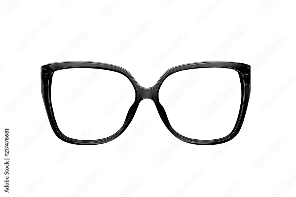 Black glasses isolated on white background for applying on a portrait Black glasses isolated on white background for applying on a portrait