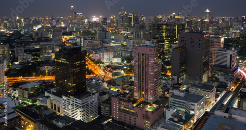 Top view of Bangkok in the night