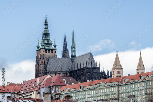 St. Vitus Cathedral dominates the historic quarter of Prague.