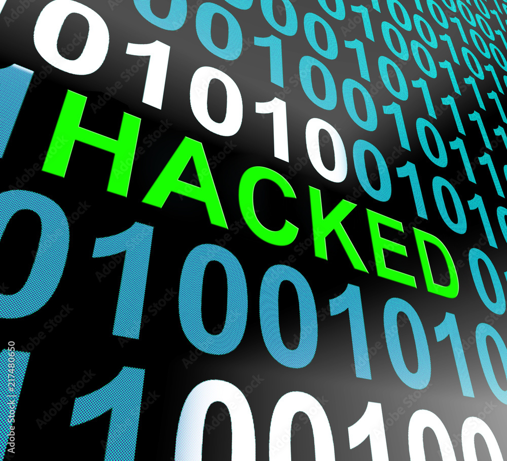 Website Hacked Cyber Security Alert 3d Illustration Website Hacked Cyber Security Alert 3d Illustration