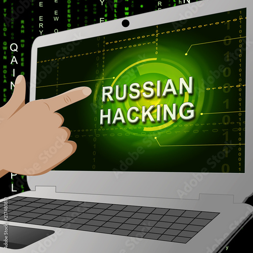 Election Hacking Russian Espionage Attacks 3d Illustration photo