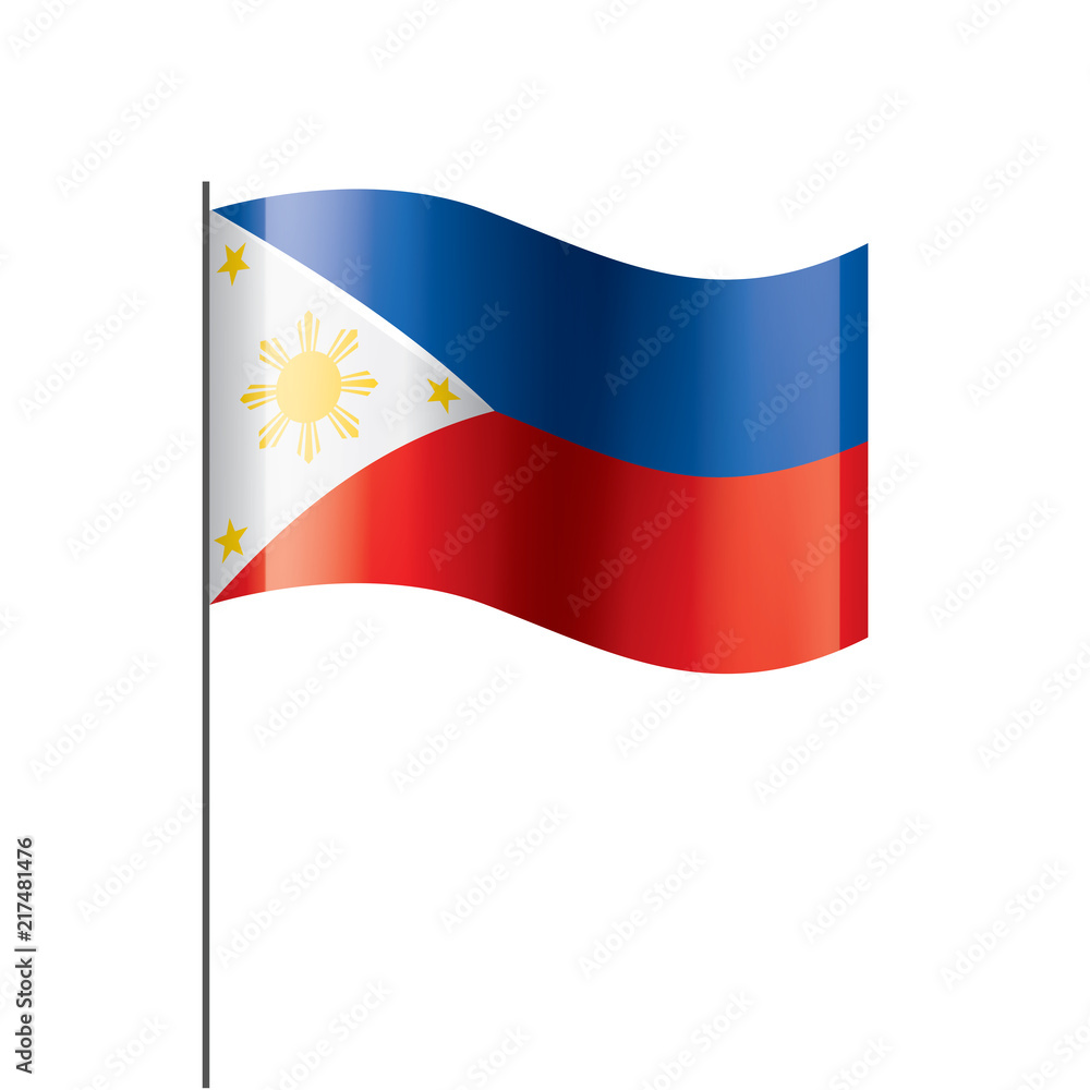 Philippines flag, vector illustration on a white background Philippines flag, vector illustration on a white background