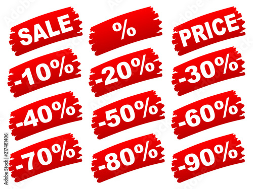 Set red discount percent - for stock