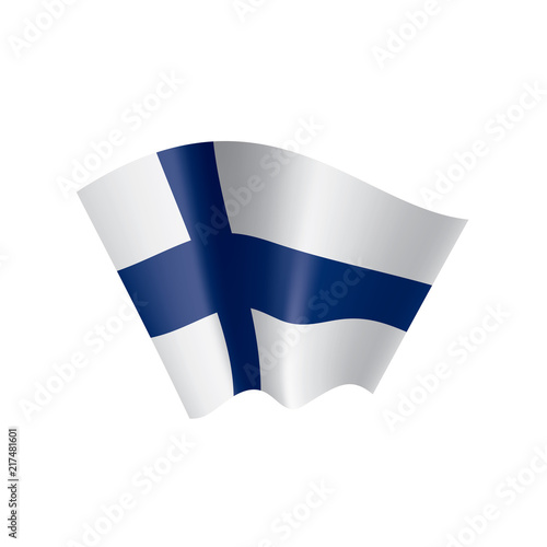 Finland flag, vector illustration on a white background