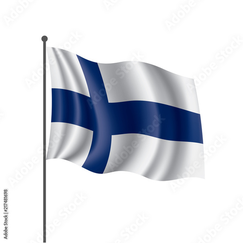 Finland flag, vector illustration on a white background
