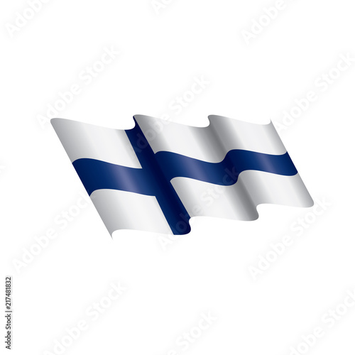 Finland flag, vector illustration on a white background