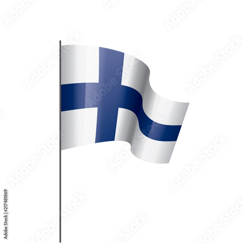 Finland flag, vector illustration on a white background