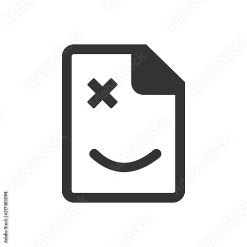 Радость, хорошая информация, документ. Иконка.