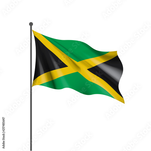 Jamaica flag, vector illustration on a white background