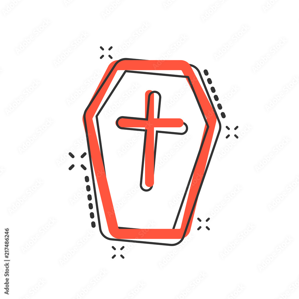 Vector cartoon halloween grave icon in comic style. Gravestone sign illustration pictogram. Rip business splash effect concept. Vector cartoon halloween grave icon in comic style. Gravestone sign illustration pictogram. Rip business splash effect concept.