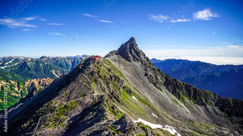 槍ヶ岳～南岳・天空の縦走路、槍ヶ岳山荘、登山、北アルプス、絶景、日本