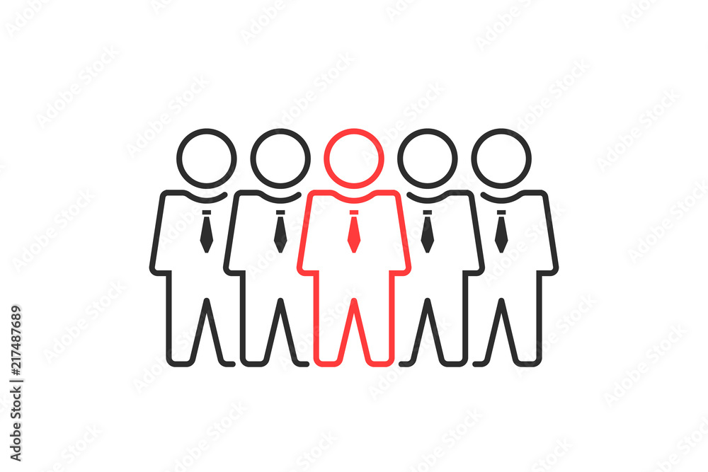 group of thin line people like leadership or teamwork group of thin line people like leadership or teamwork