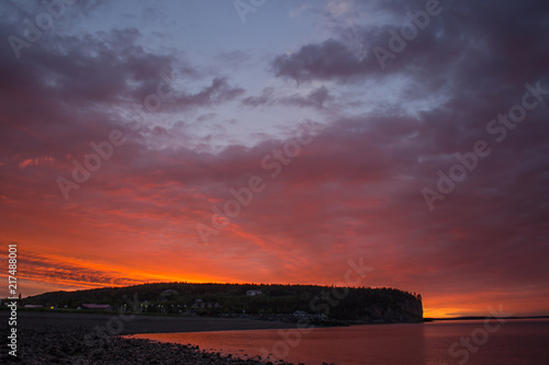 Sunrise in Alma behind the mountain