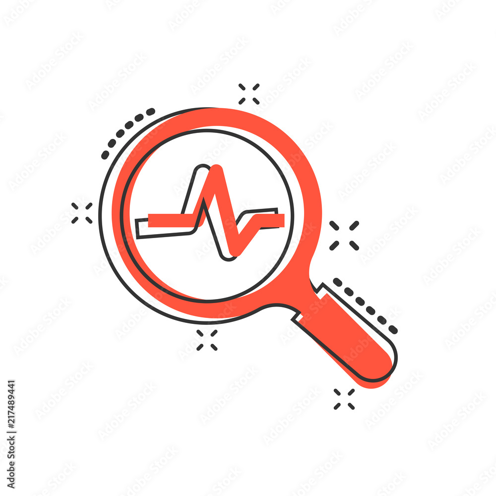 Vector cartoon magnifying glass icon in comic style. Loupe analysis sign illustration pictogram. Magnifier business splash effect concept. Vector cartoon magnifying glass icon in comic style. Loupe analysis sign illustration pictogram. Magnifier business splash effect concept.