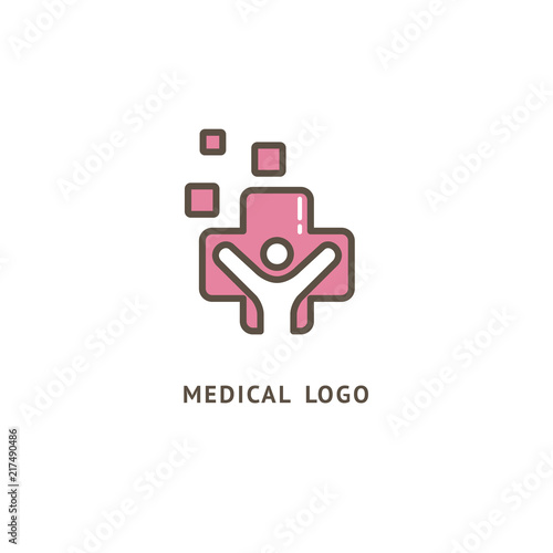 Vector stock logo, abstract medical vector template