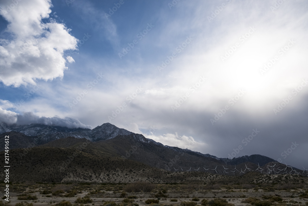 Fototapeta premium Desert Turbine Mountain Landscape
