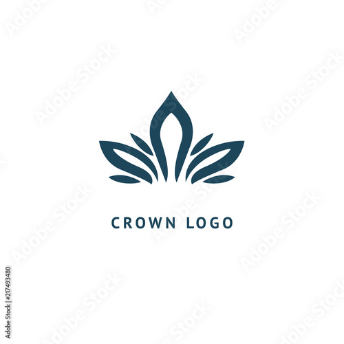 Abstract vetor crown logo vector design. Sign for beauty salon  elite accessories  jewelry  hotels  spa  wedding. Vintage decorative icon qween  king  princess.