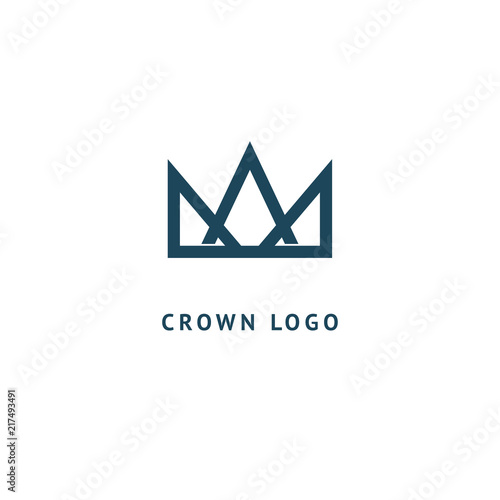 Abstract vetor crown logo vector design. Sign for beauty salon, elite accessories, jewelry, hotels, spa, wedding. Vintage decorative icon qween, king, princess.