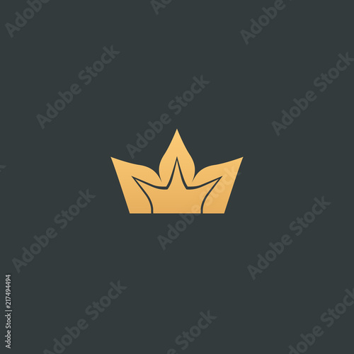 Abstract vetor crown logo vector design. Sign for beauty salon  elite accessories  jewelry  hotels  spa  wedding. Vintage decorative icon qween  king  princess.