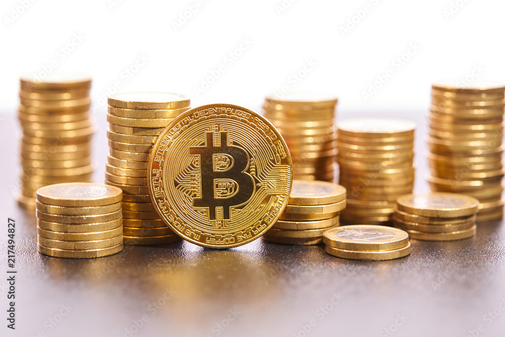 golden bitcoin, conceptual image for crypto currency golden bitcoin, conceptual image for crypto currency