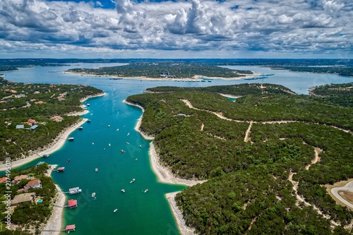 Boats On Lake Travis in Austin, Texas 