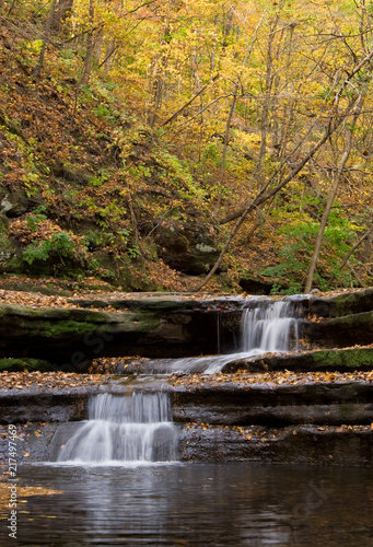 waterfall in autumn