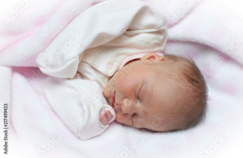 sleeping newborn baby