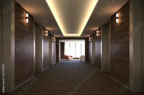 Elevator Hall, 3D render