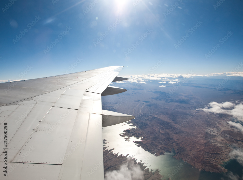 Fototapeta premium view from airplane window