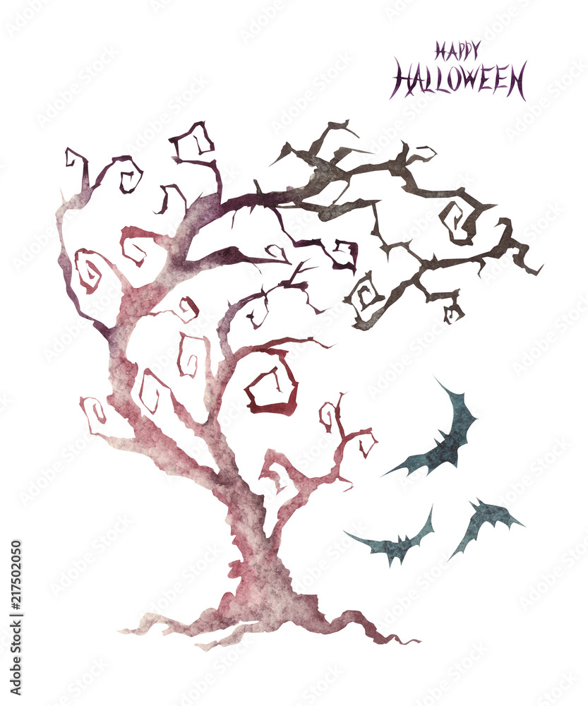 ハロウィーン 不気味な木 水彩 イラスト Stock Illustration Adobe Stock ハロウィーン 不気味な木 水彩 イラスト Stock Illustration Adobe Stock