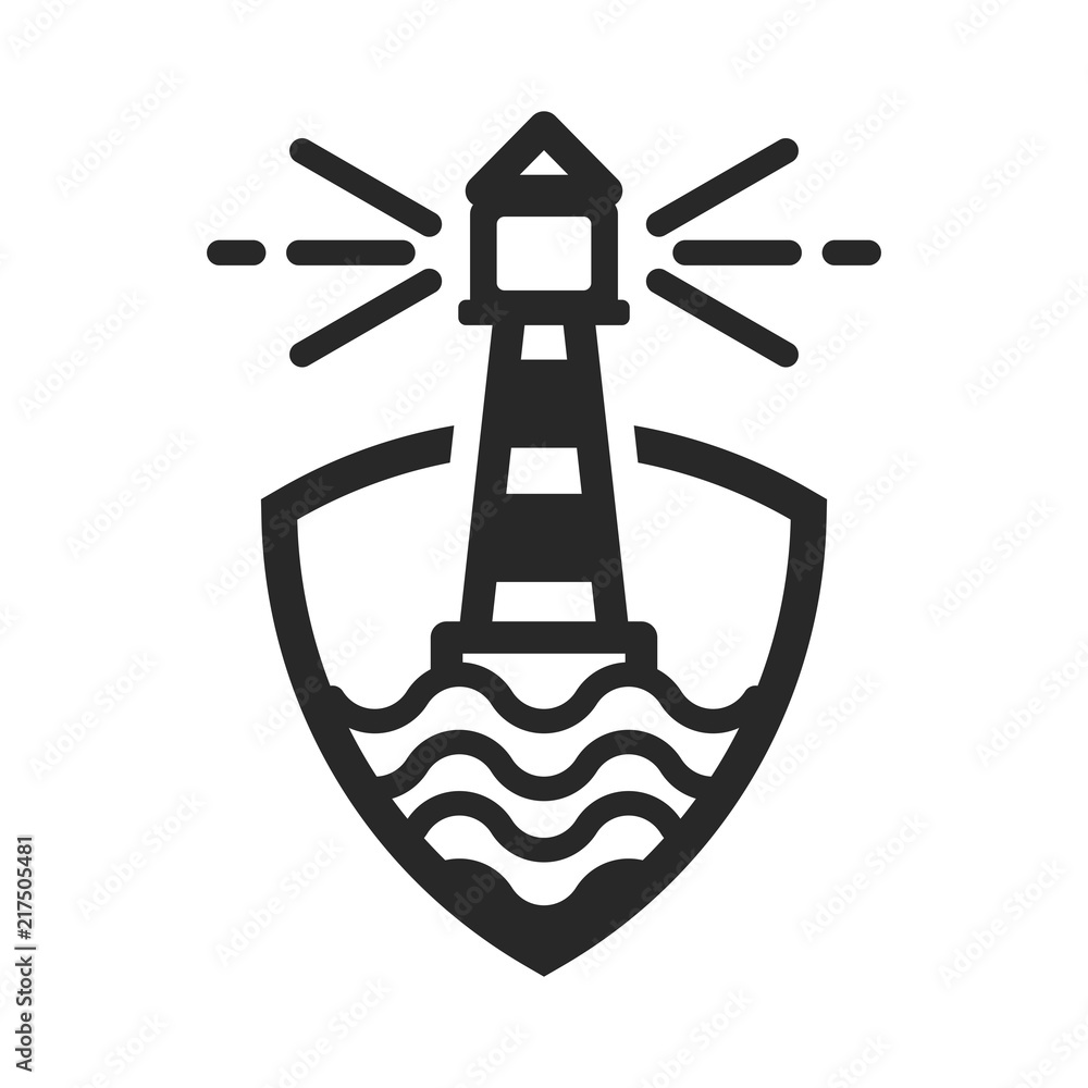 Lighthouse logo. Tower icon. Marine symbol. Vector eps 08. Lighthouse logo. Tower icon. Marine symbol. Vector eps 08.
