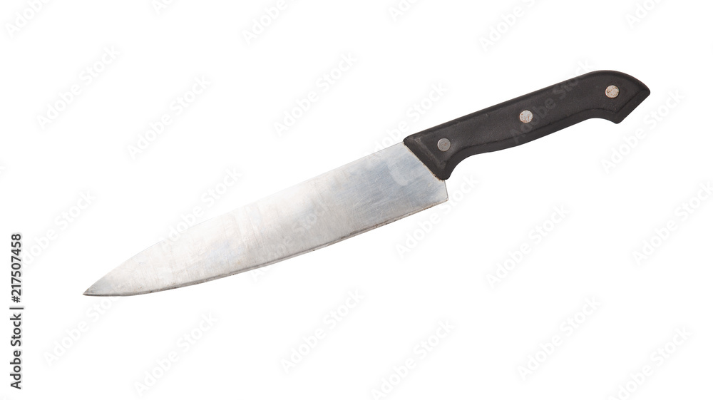 Steel kitchen knife isolated on white background. Steel kitchen knife isolated on white background.