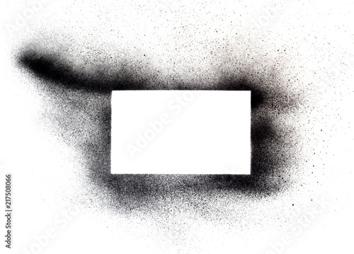 Spray paint on white