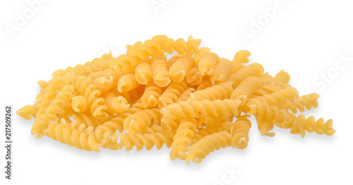 Pasta isolated on white with clipping path