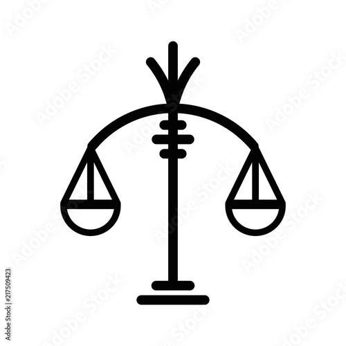 Justice scale logo. Law icon. Attorney symbol. Vector eps 08.