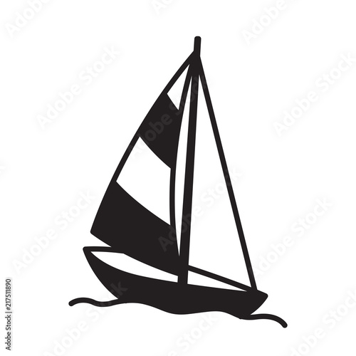 boat vector icon logo sailboat yacht anchor helm lighthouse maritime Nautical tropical illustration