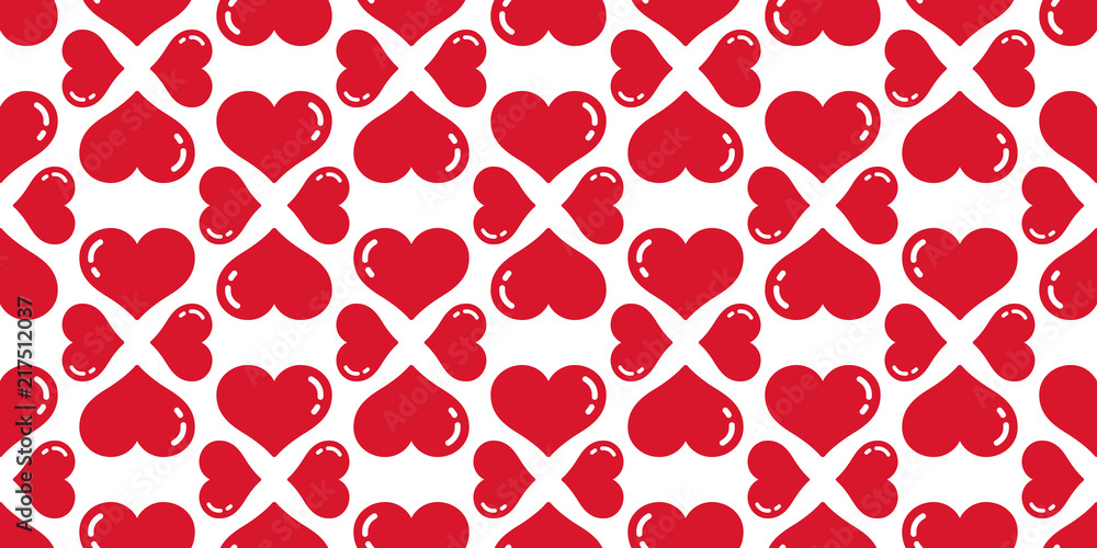 heart Seamless pattern valentine vector isolated love repeat wallpaper tile background