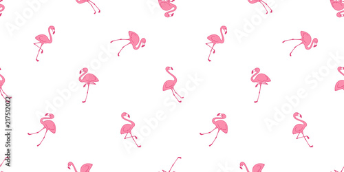 Flamingo seamless pattern vector pink Flamingos tropical scarf isolated tile background repeat wallpaper illustration