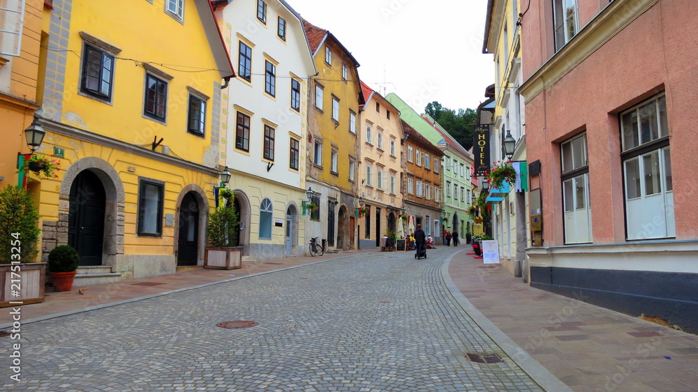 Obraz premium Buildings in Ljubljana in Slovenia